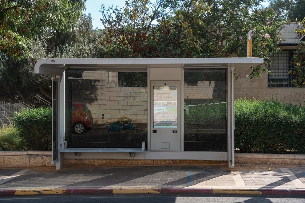 Modi'in smart bus shelter with XPIS advertising